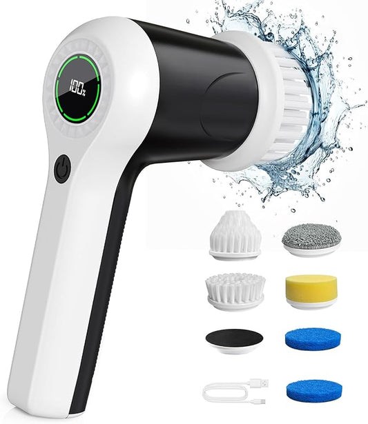 Electric Spin Scrubber, Cordless Shower Scrubber by PUFTEM