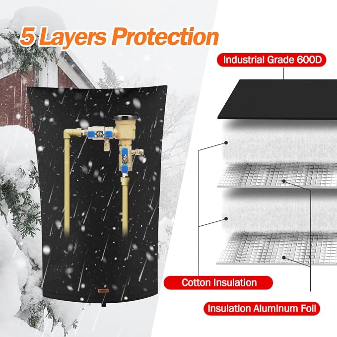 TOHONFOO Backflow Preventer Pipe Insulation Cover - Image 5