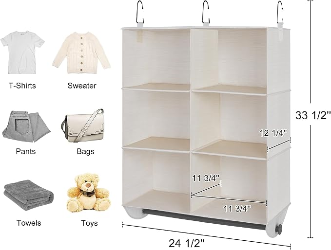 StorageWorks Hanging Closet Organizer - Image 3