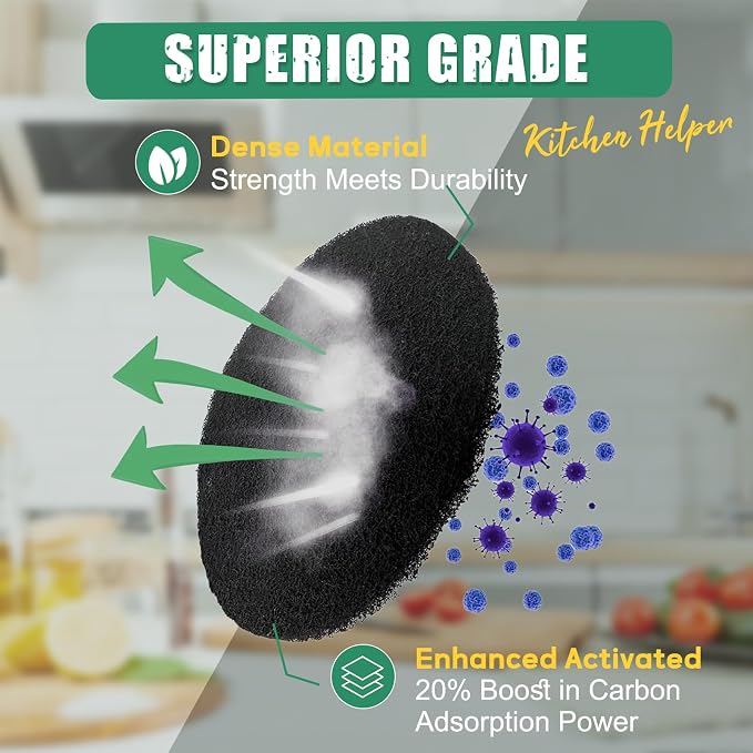 7.25 Inch Charcoal Filters for 10 Pack Kitchen Countertop Compost Bins - Image 4