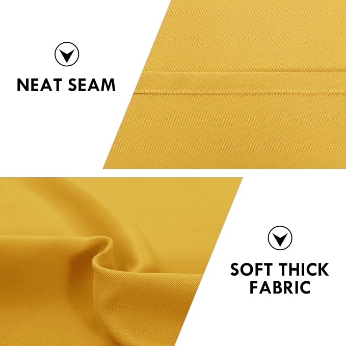 DWCN Yellow Room Darkening Blackout Curtains - Image 6