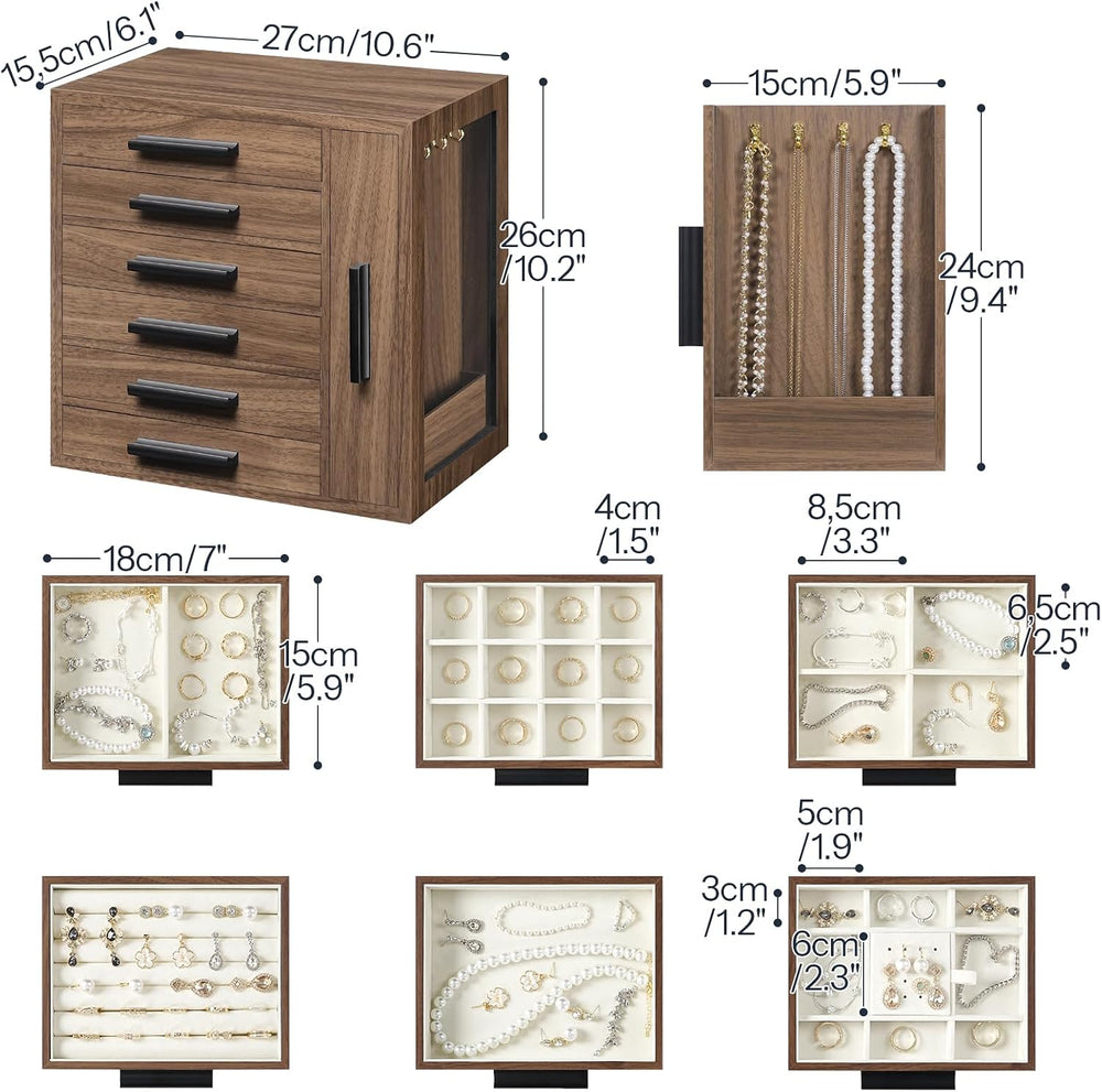 HOOBRO Jewelry Box for Women, Large Jewelry Organizer Box