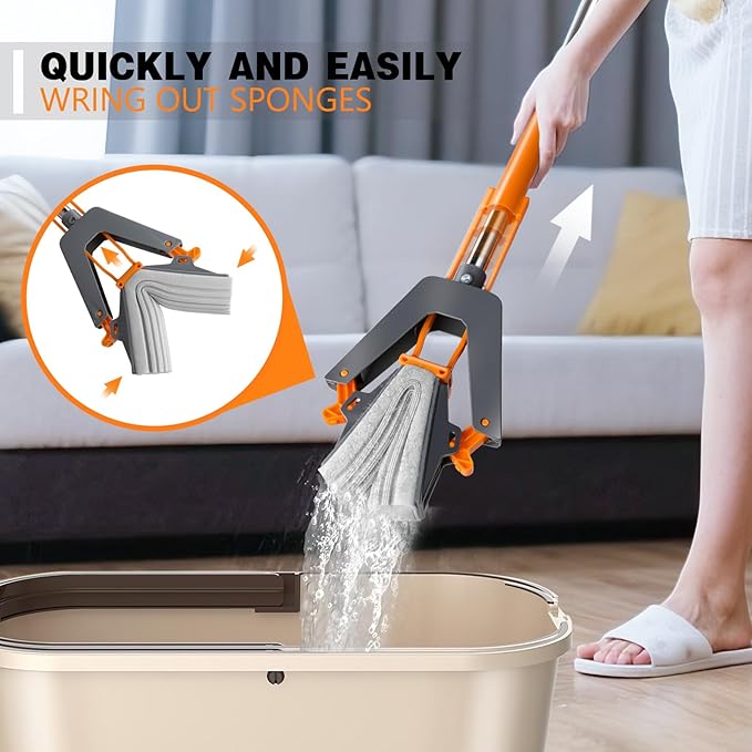 Sponge Mop, Masthome PVA Squeeze Mop - Image 4