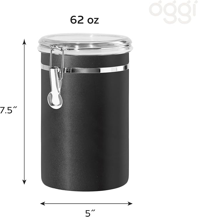 Oggi Stainless Steel Kitchen Canister 62 fl oz, Food Storage, Pantry Storage. - Image 5
