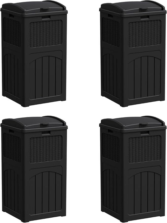 YESHOMY 4 Pack Outdoor Trash Can by SearchallYESHOMY