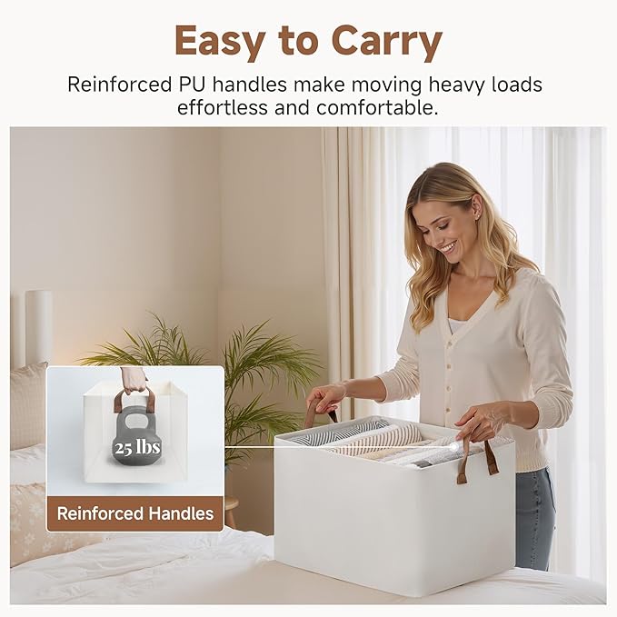 StorageWorks 45L Extra Large Fabric Storage Bins - Image 5