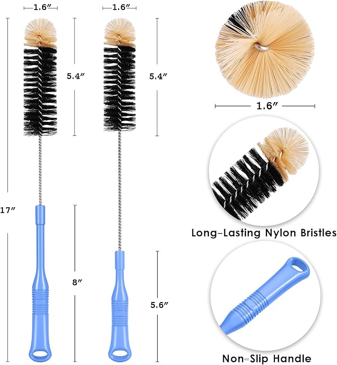 Bottle Cleaning Brush, 17 Inches Extra Long Handle Water Bottle Brush, Flexible - Image 4