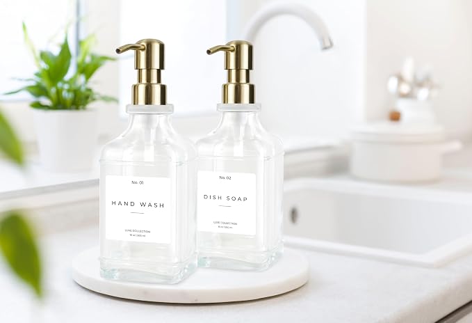 Emerson Essentials Soap Dispenser, Dish Soap Dispenser, Soap Bottle Set - Image 4