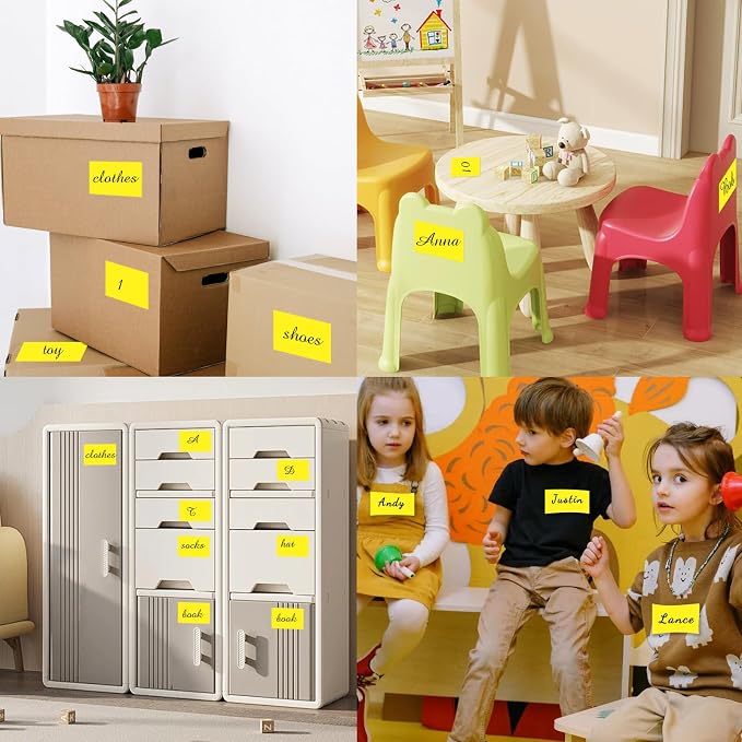 STARLIBOO 3"X5" Rectangle Color Coding Labels, Removable Square Label Inventory - Image 5