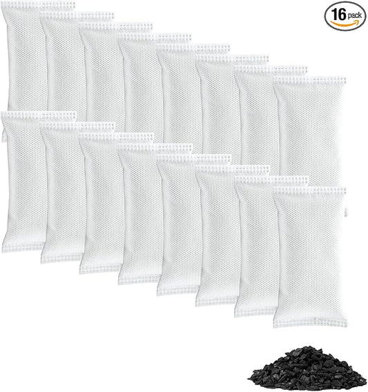 16 Pack Shoe Deodorizer Bags, Activated Charcoal Odor Absorber, Closet by KaiCarnte