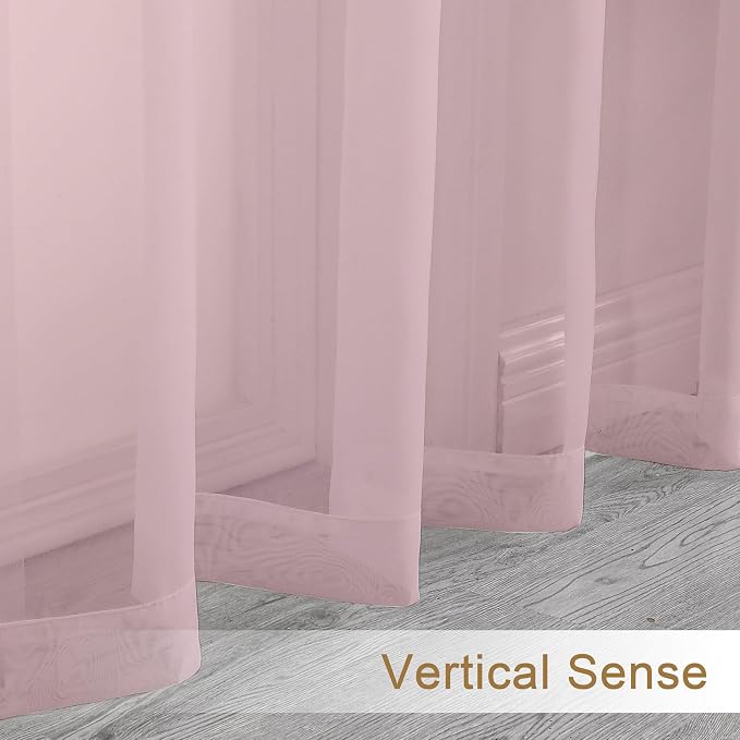 Chyhomenyc Sheer Curtains 24 Inch Length, Small Window Curtains - Image 7