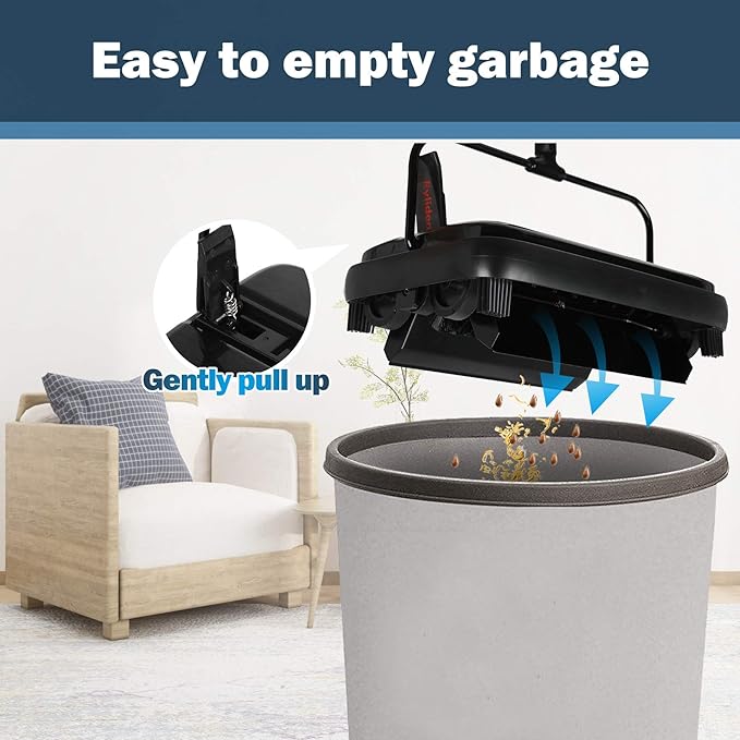 Eyliden Carpet Sweeper, Mini Size Lightweight Hand Push - Image 4