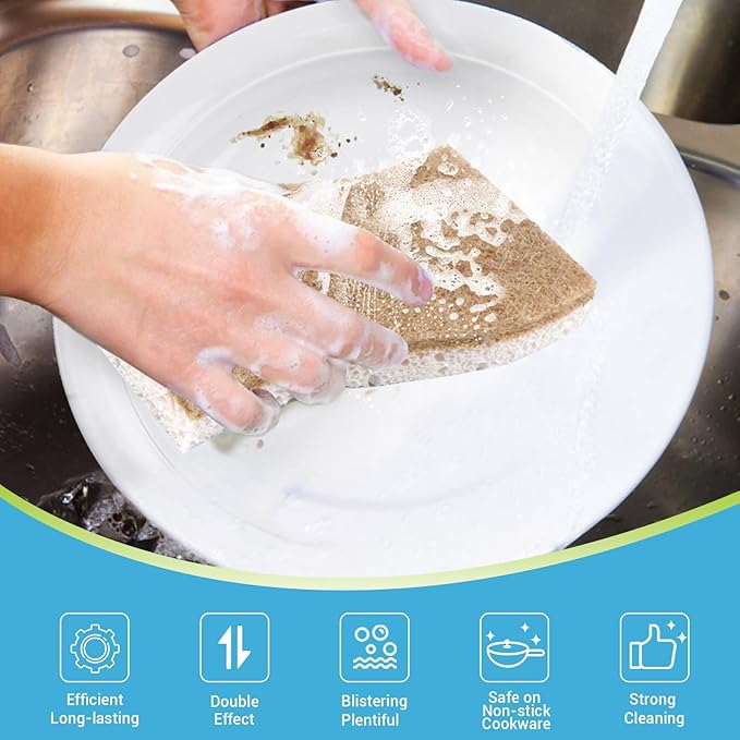 AIDEA XL Sponges Kitchen, Non-Scratch Scrub Sponge, Large Natural Sponge - Image 4