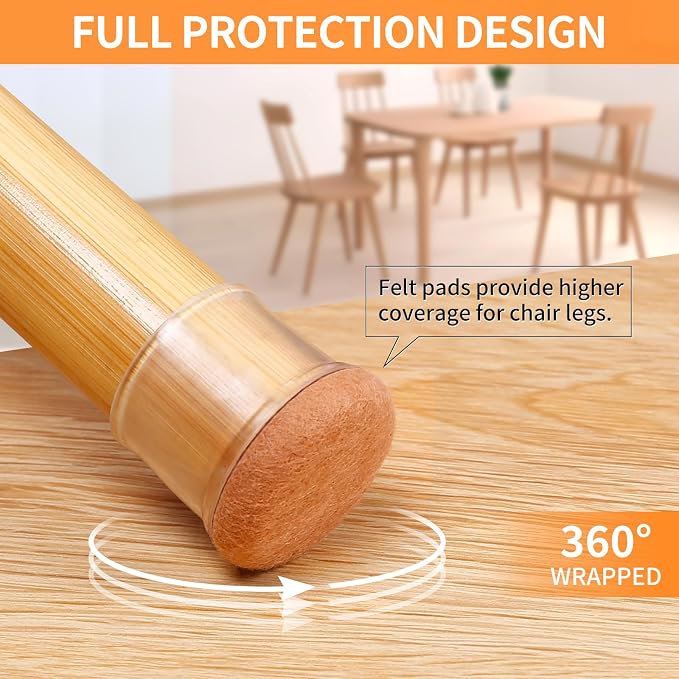 Ezprotekt 24 Pcs Extra Large Chair Leg Protectors - Image 3