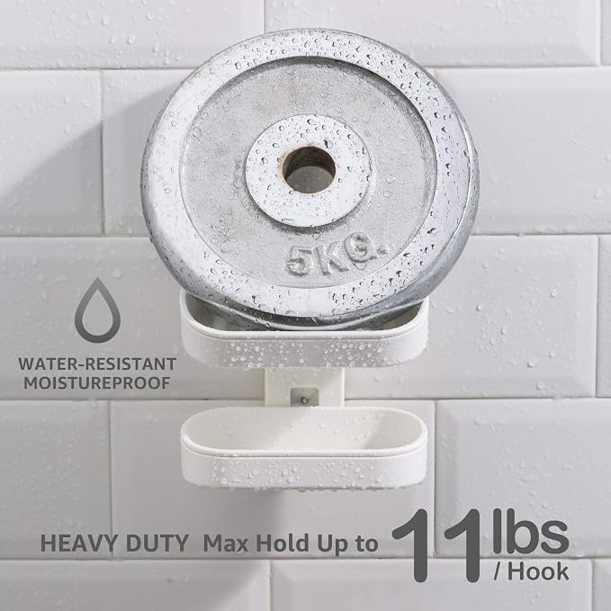 LEVERLOC Soap Dish Holder for Shower Double Layer Suction Cup Wall Mounted - Image 4
