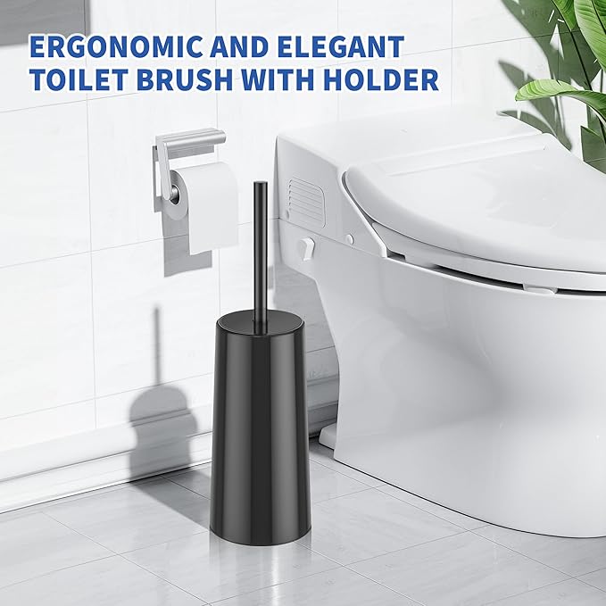 Toilet Brush and Holder, 2 Pack Toilet Brush Stainless Steel, Toilet Bowl Brush - Image 6
