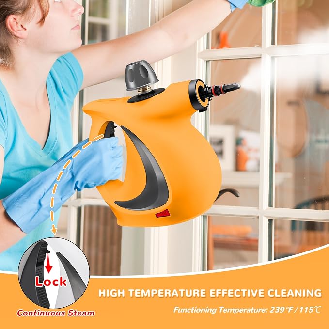 Spurgehom Handheld Steam Cleaner, Portable Steamer - Image 2