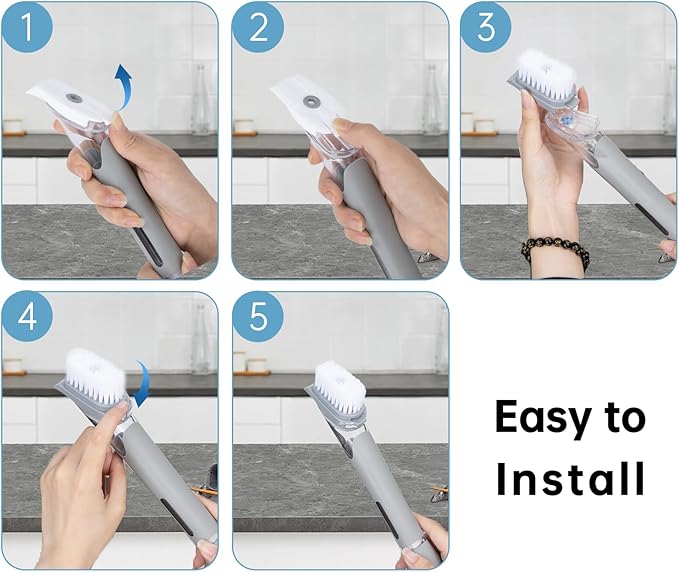 4 Pack Dish Brush Refills Compatible - Image 3