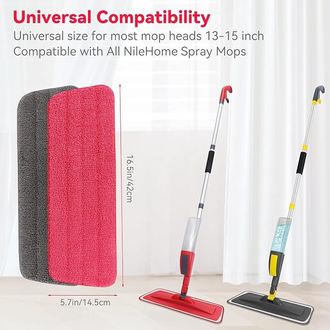 16.5 inch Microfiber Mop Pads for Rubbermaid Reveal Spray Mop and Any 16.5" - Image 2