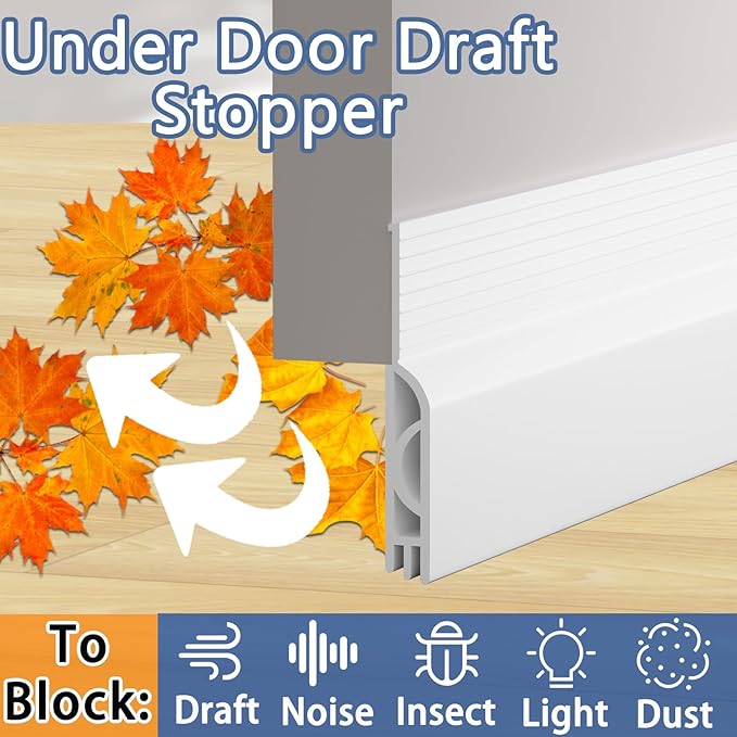 Under Door Draft Stopper, Self-Adhesive Door Sweep - Image 2