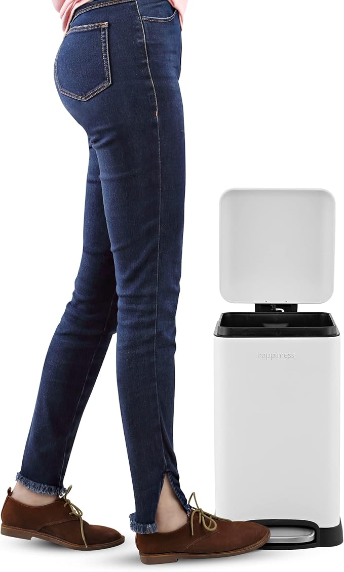 Happimess HPM1012C Betty Retro Mini 3.2-Gallon Step-Open Trash Can, Minimalistic - Image 3