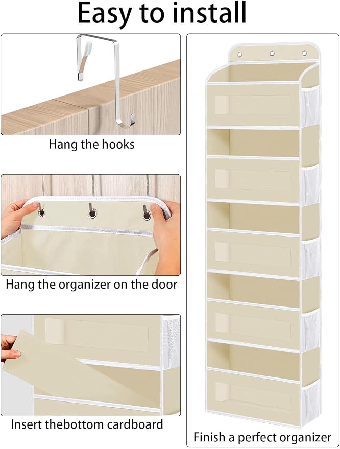 Over The Door Organizer, 5 Shelves Closet Door Hanging Organizer - Image 4