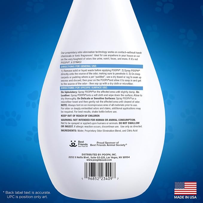 POOPH® Pet Odor Eliminator – 32 fl oz Bottle – Organic, NO Fragrances, NO Harsh - Image 9