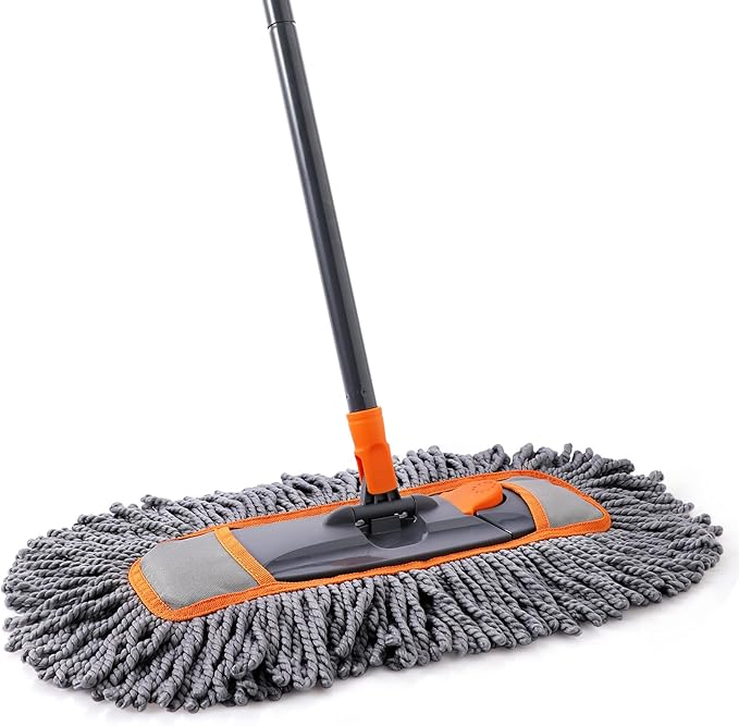Microfiber Dust Mop for Hardwood Floor Cleaning, Dry and Wet Baseboard and by CLEANHOME