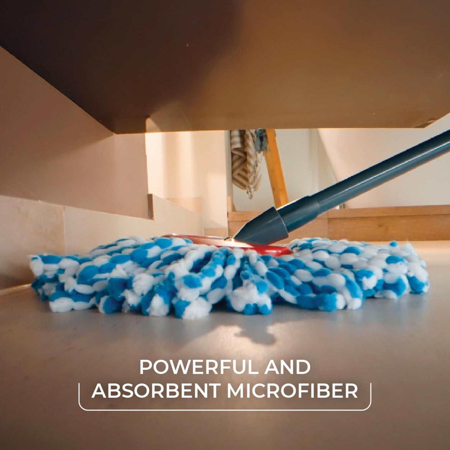 O-Cedar EasyWring RinseClean Spin Mop Microfiber Refill, 1-Pack, Blue