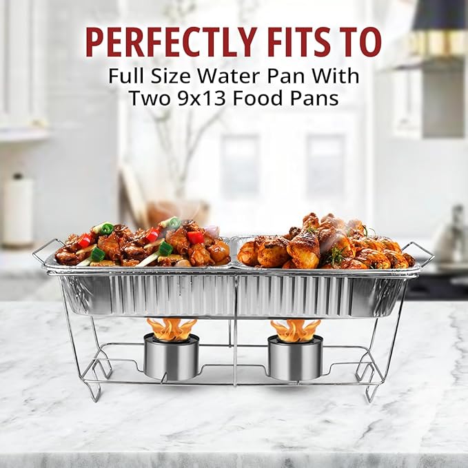12 Pack Chafing Wire Rack Buffet Stand Chrome Frame - Image 5