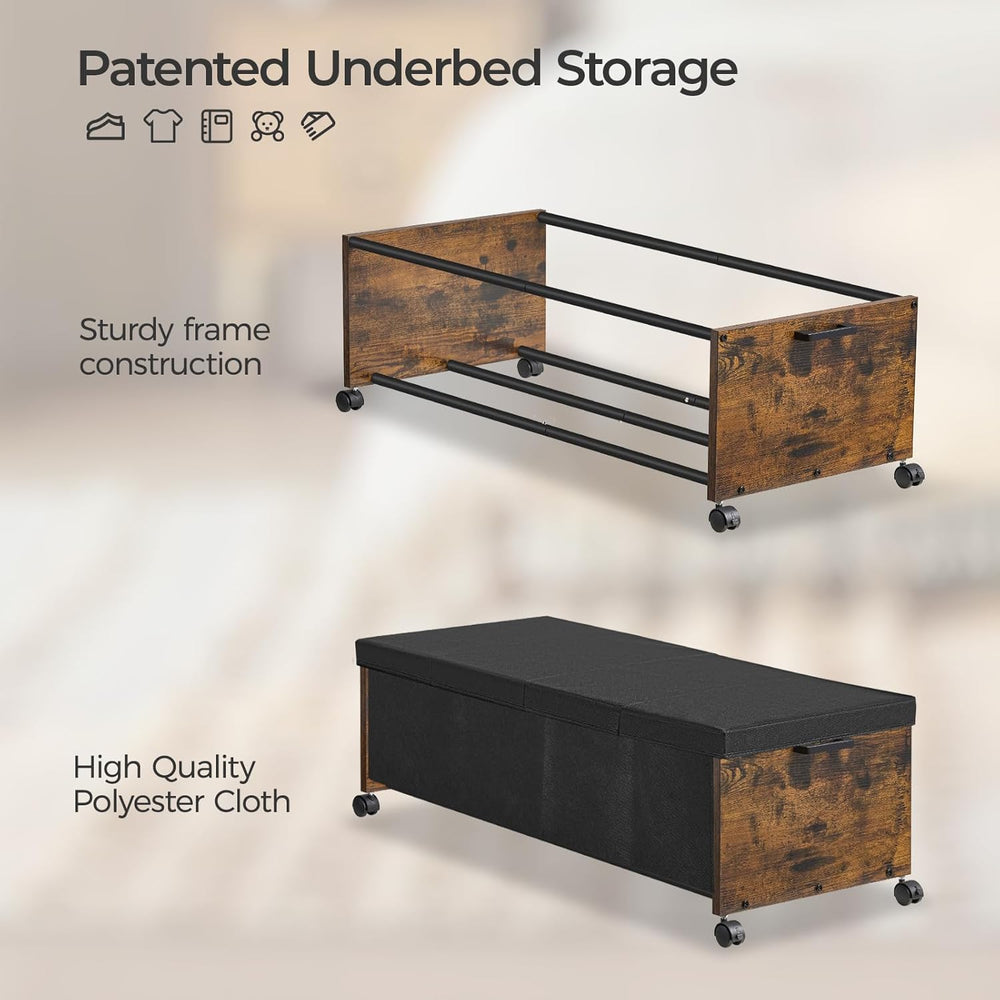 FOUCSSOMEI Under Bed Drawers on Wheels, XXXXL Size, UnderBed Storage with Whe...