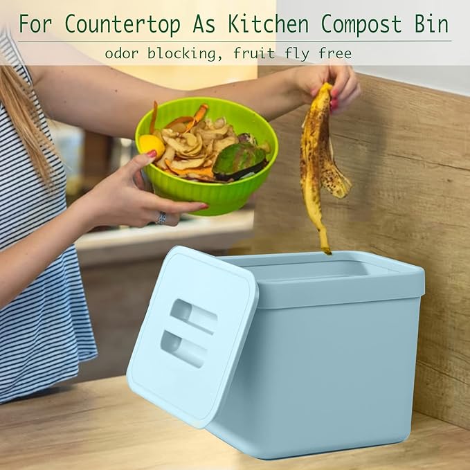 LALASTAR Kitchen Compost Bin, Hanging Trash Can - Image 2