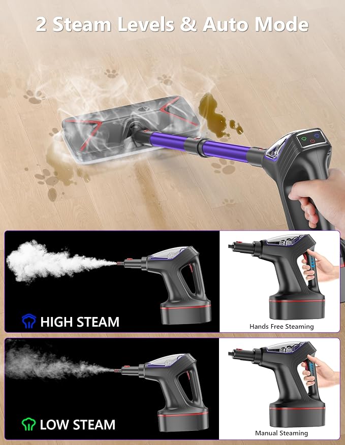 Steam Mop for Floor Cleaning, Heavy Duty 29-in-1 Steam Cleaner for Home - Image 7