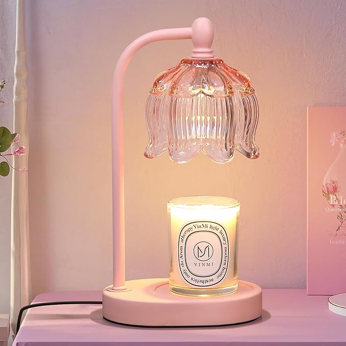 Pink Candle Warmer Lamp with Timer and Dimmer, Mother's Day Gifts by MEIXISUE