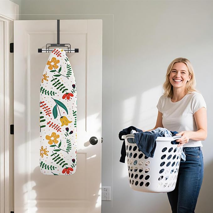 Over The Door & Wall Mount Ironing Board Hanger - Image 3
