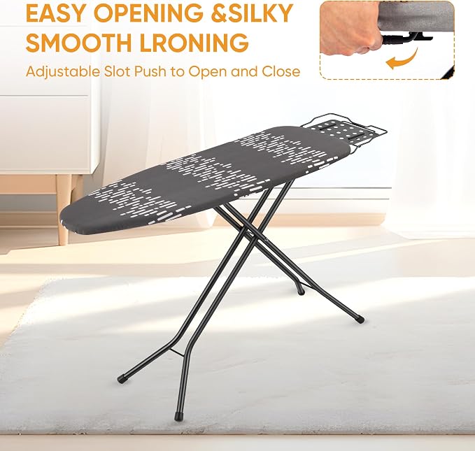 Deluxe Ironing Board with Heat Resistant Cover and Thicken Felt Pad, Safety - Image 4