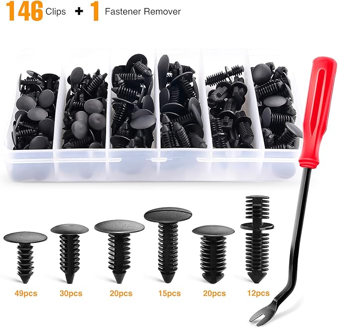GOOACC 146PCS Nylon Bumper Shield Retainer & Double End Xmas Tree Retainers - Image 2