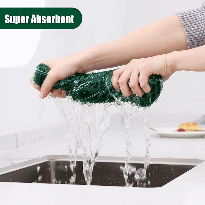 Homaxy Microfiber Kitchen Towels and Dishcloths Set, 12 Pack Soft and Absorbent - Image 3