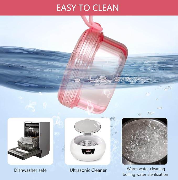 No Leak & Non-Slip Partial Denture Case Retainer Bath Box Cup, Denture Soaking - Image 5