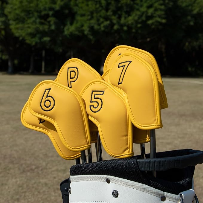 Montela Golf Iron Covers, Golf Iron Head Covers Leather Golf Iron Covers Set - Image 8