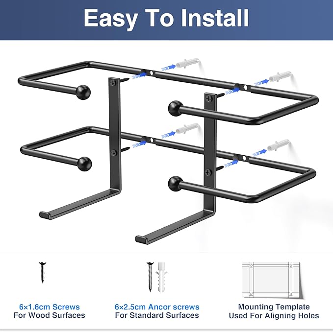 2 Pack Glove Box Dispenser Wall Mount: Black Glove Holder Organizer - Image 3
