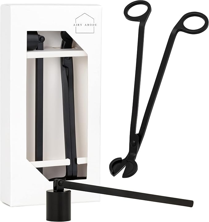 Candle Wick Trimmer and Candle Snuffer Accessory Set – Pick Your Color by Airy+Abode