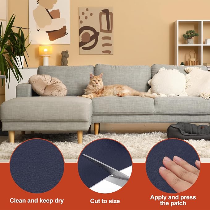 PATIKIL Leather Patches Tape for Furniture, 3.2 x 61 Inch Self Adhesive Vinyl - Image 3