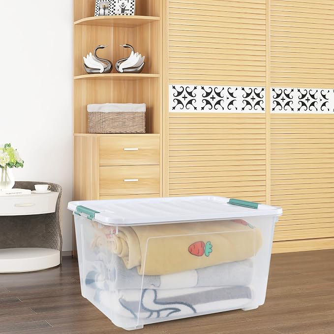 80 L Large Clear View Plastic Storage Bin - Image 6