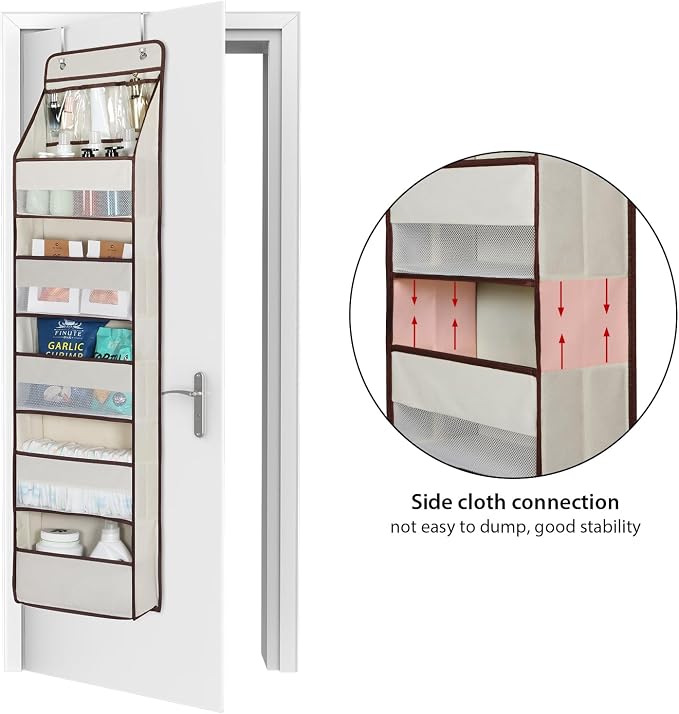 Univivi 6-Shelf Over Door Hanging Organizer Fabric Baby Door Storage - Image 4