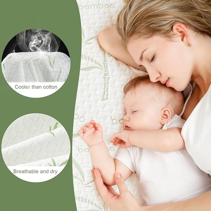 Twin Mattress Protector 2 Pack, Waterproof Mattress Pad Washable Bamboo Rayon - Image 4