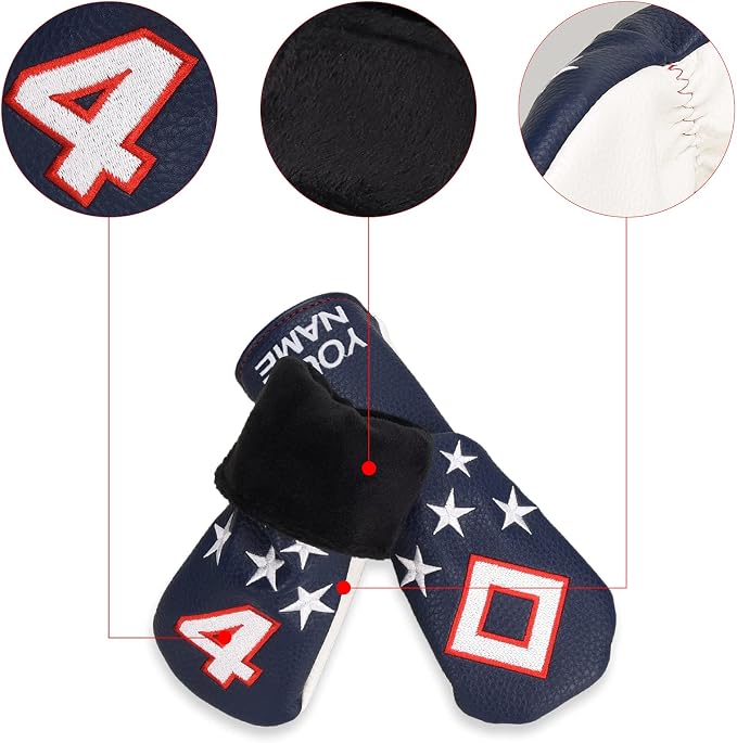 Blue and White Stars Hybrid Iron Head Covers - Image 3