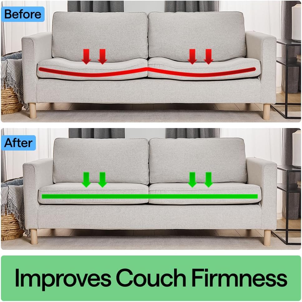 GORILLA GRIP Heavy Duty Couch Cushion Support Board to Fix Sagging Sofas, 21.5 x 70 Sofa, Slip Resistant Thick Boards Add Strong Seat Supports, Replacement Stuffing Firmer Couches Accessories, Grey