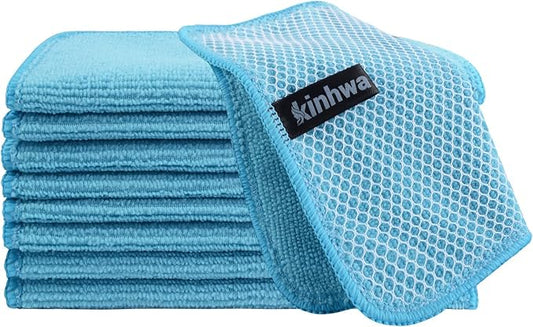 KinHwa Kitchen Washcloths for Dishes Absorbent Microfiber Dish Cloths Quick Dry by KinHwa