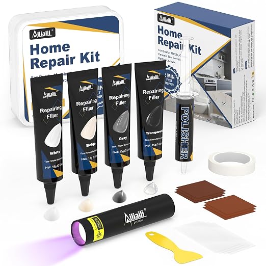 Quartz Countertop Repair Kit, Granite & Marble Repair Kit by AiliailiDirect